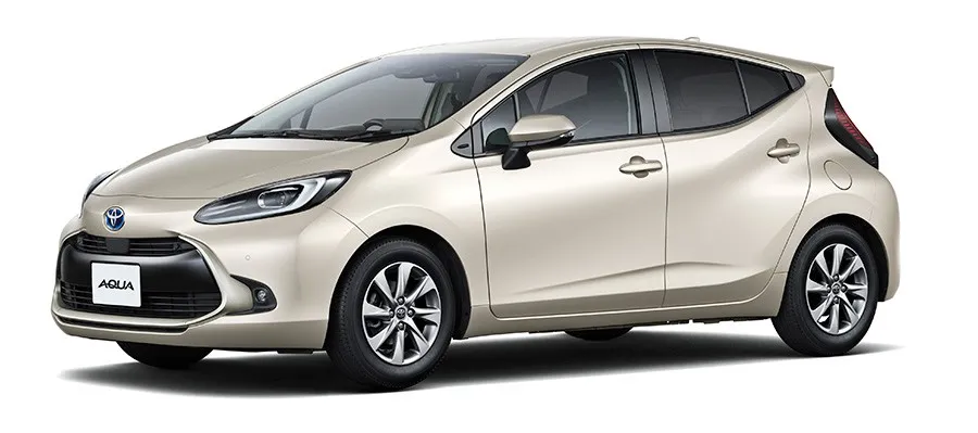 Toyota Aqua 5-seat petrol hybrid hatchback for hire in Victoria Falls Zimbabwe